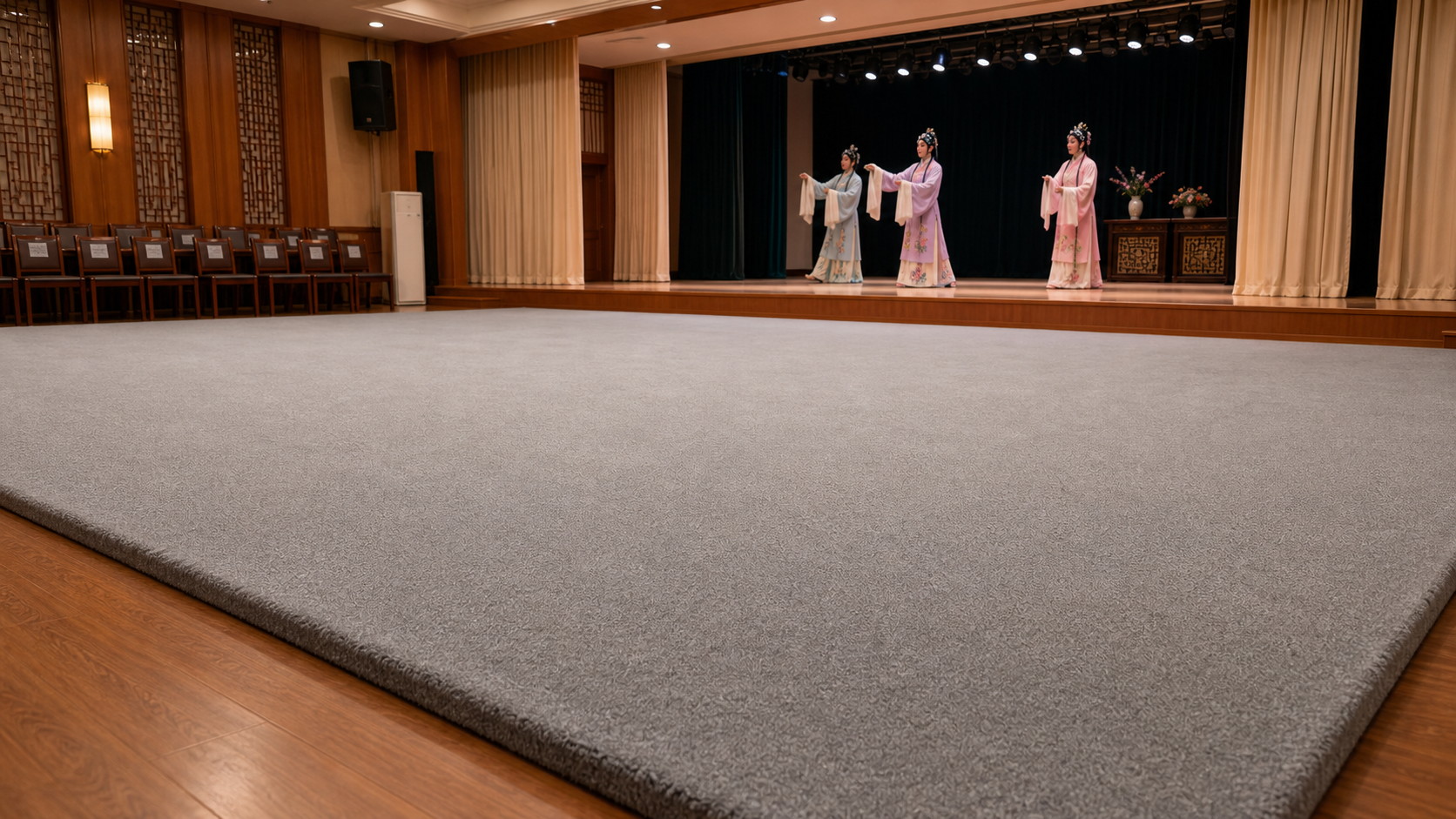 越剧演出照片素色地毯2